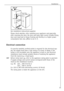 Page 9Installation
35
See installation instructions supplied.
Please check whether, after installing your appliance and especially
after reversing the door, the door seal seals right round. A badly fitting
door seal may lead to heavy frosting and thereby to a higher power
consumption (see also ãWhat to do if...Ò).
Electrical connection
A correctly installed, earthed socket is required for the electrical sup-
ply. The supply must have a fuse rating of at least 10 Amps. If the
socket is not accessible once the...