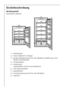 Page 10
10

GerŠtebeschreibung
GerŠteansicht

(verschiedene Modelle)
1 = Bedienblende
2 = Butter-/KŠsefach mit Klappe
3 = Variable Ablagebox (nicht bei allen Modellen, AusfŸhrung je nach Modell unterschiedlich)
4 = TŸrabstellfŠcher
5 = Flaschenfach Flaschenhalter (nicht bei allen Modellen)
6 = Obst-/GemŸseschalen
7 = AbstellflŠchen
8 = Feuchteregulierung (nicht bei allen Modellen)
9 = Typschild
 