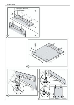 Page 14
Installation


\b	
\b	







\f


\b	
\f

Upper part of kitchen 
furniture panel
\b


\f





\b	


\b


14
 