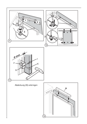 Page 8Abdeckung (A) anbringen



8





 





	



	



 