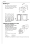 Page 56
Building-in
This appliance has been designed to
be built into the kitchen furniture.
The recess should have the dimen-
sions shown in picture A.
When installing the appli-
ance into the kitchen furni-
ture ensure, if possible, the
hoses are placed in either of
the two recesses on the back
of the appliance. This will
help to prevent the hoses
from becoming kinked or
trapped. Picture AB.
Preparation and assembly of the door
The machine is originally pre-
arranged for the assembly of a door
opening from...