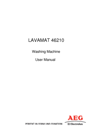 Page 1
 

 

LAVAMAT 46210 
 
                        Washing Machine   
                        User Manual 
 
 