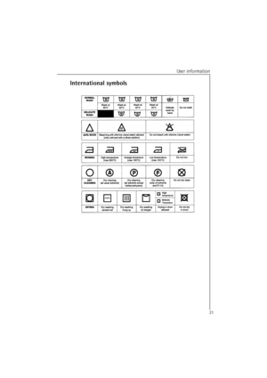 Page 21User information
21International symbols 