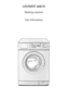 Page 1LAVAMAT 60610
Washing machine
User information
 
 