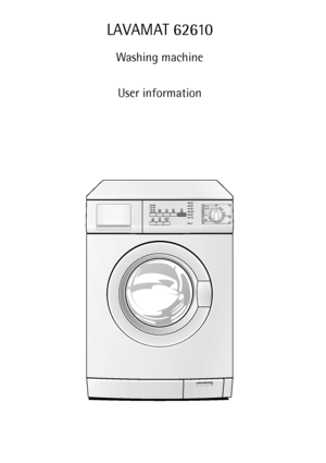 Page 1LAVAMAT 62610
Washing machine
User information
 
 