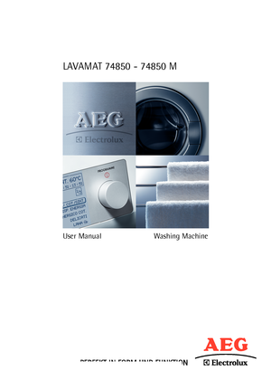 Page 1LAVAMAT 74850 - 74850 M
User ManualWashing Machine
132966711.qxd  05/03/2008  14.49  Pagina  1
 