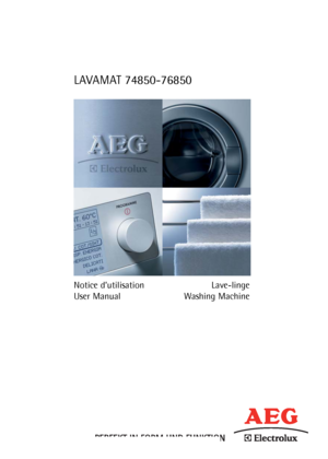 Page 1LAVAMAT 74850-76850
Notice d’utilisation
User ManualLave-linge
Washing Machine
132972920_F.qxd  29/05/2007  10.17  Pagina  1
 