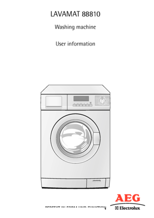 Page 1
LAVAMAT 88810
Washing machine
User information
 
 