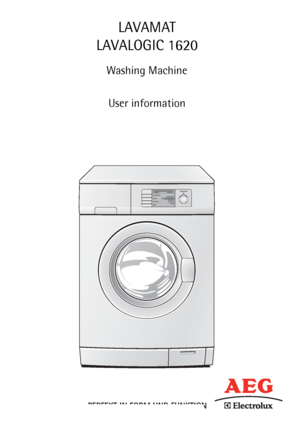 Page 1LAVAMAT 
LAVALOGIC 1620
Washing Machine
User information
 
 
