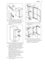 Page 152.Install the appliance in the niche.
3. Push the appliance in the direction of
the arrows (1) until the upper gap cover stops against the kitchen
furniture.
4. Push the appliance in the direction of
the arrows (2) against the cupboard on the opposite side of the hinge.
5. Adjust the appliance in the niche. 
Make sure that the distance between
the appliance and the cupboard front-edge is 44 mm.
The lower hinge cover (in the
accessories bag) makes sure that the
distance between the appliance and
the...