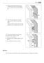 Page 2513. Remove the brackets and mark a dis-
tance of 8 mm from the outer edge of
the door where the nail must be fitted
(K).
14. Place the small square on the guide
again and fix it with the screws sup-
plied.
Align the kitchen furniture door and the
appliance door by adjusting the part Hb.
15. Press the part (Hd) on the part (Hb).
Do a final check to make sure that:
• All screws are tightened.
• The sealing strip is attached tightly to the
cabinet.
• The door opens and closes correctly.
NOISES
There are...