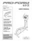 Page 1Serial Number 
Decal (under frame)
    CAUTION
Read all precautions and instruc-
tions in this manual before using 
this equipment. Keep this manual 
for future reference.
Model No. PFEL53911.1
Serial No.                                  
Write the serial number in the space 
above for reference.
QUESTIONS?
If you have questions, or if parts 
are damaged or missing, DO NOT 
CONTACT THE STORE; please 
contact Customer Care.
IMPORTANT: Please register this 
product (see the limited warranty 
on the back...