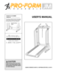 Page 1¨
USERS MANUAL
CAUTION
Read all precautions and instruc-
tions in this manual before using
this equipment. Save this manual
for future reference.
Serial Number
Decal
Model No. 831.298060 
Serial No. 
The serial number is found in the location
shown below. Write the serial number in
the space above for future reference.
SEARS, ROEBUCK AND CO., HOFFMAN ESTATES, IL 60179 