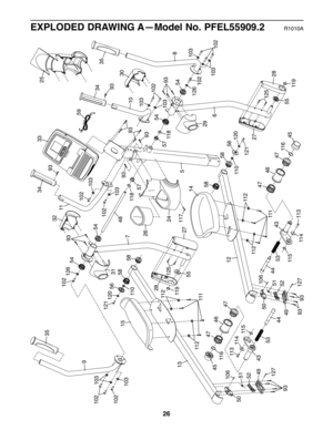 Page 2626
EXPLODED DRAWING A—M odel No.PFEL55909.2R\f0\f0A
35
9
102102
15
13
121
120
56
58
58
50
5152
49
93113
114
115
43
53
44111
112
112
45
46
47 47
116
50
5152
49
93
93
44
53
115
114
113
43
47
46
116
45 111
112
112
1214
47
58
58
56
120
121 125
55
28
27
125
28 27
55
5 24 26
6
29
8
102
54
126
10293
102
10
30
3493
59
25
35
93
11793
93
54
57
118
57
118
48
54
54
102
102
32
34
93
33
93
126 1021131
7
103103
103
103
103
103
119
110
119110
103103
127106
127106 