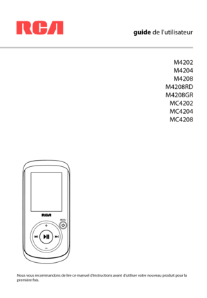 Page 59
M4202
M4204
M4208
M4208RD M4208GR MC4202
MC4204
MC4208
guide  de l'utilisateur
Nous vous recommandons de lire ce manuel d’instructions avant d’utiliser votre nouveau produit pour la 
première fois. 