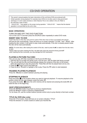 Page 32I n s e r t t h e d i s c t o t h e d i s c s l o t ( m i r r o r s i d e o f t h e d i s c h a s t o f a c e y o u r s e l e f ) , t h e p l a y e r
S K I P ( P R E V I O U S / N E X T ) 