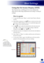 Page 3937
The Projector has a multilingual On Screen Display that 
allows you to make image adjustments and change a variety of 
settings.
How to operate
1.   To open the OSD, press “Menu” on the Control Panel or Remote 
Control.
2.  When OSD is displayed, use      keys to select any item in the 
main menu. While making a selection on a particular page, press   
  or “Enter” key to enter sub menu.
3.  Use      keys to select the desired item in the sub menu and 
press     or “Enter” key to view further...