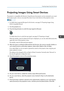 Page 83Projecting Images Using Smart Devices
The projector is compatible with Miracast. Using Miracast, the projector can be connected to your smart
device peer-to-peer, and you can project the screen of your smart device on the projection screen.
• For details about supported file types for this function, see page 76 "Projecting Images Using
DLNA-Compatible Devices".
1. Turn the projector on.
2. Press the [Input] button to switch the input signal to Miracast. For details about how to switch the input...