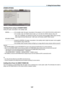 Page 142127
[POWER OPTIONS]
Selecting Power-saving in [STANDBY MODE]
Setting the power consumption in the standby mode.NORMAL ........................ In the standby mode, the power consumption of the projector is 0.11 W (100-130 V)/0.16 W (200-240 V).
In the standby mode, the POWER indicator lights up in red while the STATUS indicator will go off.
• When set to [NORMAL], the following terminals and functions will be disabled. HDMI output terminal,\
 
Audio output terminal, Ethernet port , USB-A port, LAN...