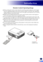 Page 29English
27
English
Introduction
Remote Control Operating Range
■  When pointing the remote control directly toward the projector (Remote \
control signal 
receiver), operating range for the remote control is within 7 m (23.0 \
ft). Also, operation 
range available for four directions (up, down, left, right to the projector) is ± 15° and the 
operation distance may become short.
■  If there are any obstacles between the remote control and the remote con\
trol signal re-
ceiver, the remote control may not...