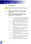 Page 42
English
Usage Notice
Precautions
 
Follow all warnings, precautions and maintenance as 
recommended in this user’s guide to maximize the life of your 
unit.
Indicates a potentially hazardous situation which, if instructions are not followed, could result in death or serious injury.
Indicates a potentially hazardous situation which, if instructions are not followed, may result in minor or moderate injury or damage to property.
■ Warning-
■ Caution-
■Warning- Do not place vases, plant pots, cups,...