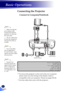 Page 3028
English
Basic Operations
E62405SPR
Connecting the Projector
	Due to the differ-ence in applications for each country, some regions may have differ-ent accessories.
Note
		To ensure the projector works well with your computer, 
please make sure the timing of the display mode is 
compatible with your projector. Please see pages 58~60.
		Use the cables that come with the projector.
1.........................................................................\
...................Power Cord...