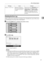 Page 47When a Message Appears
41
3
Checking the Error Log
If files could not be stored due to printing errors, identify the cause of the errors
by checking the error log on the control panel.
APress the {Printer} key to display the printer screen.
BPress [Error Log].
An error log list appears.
Note
❒The most recent 50 errors are stored in the error log. If a new error is added
when there are 50 errors already stored, the oldest error is deleted. How-
ever, if the earliest error is a Sample Print, Locked Print,...