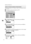 Page 88Adding Paper and Replacing Toner
82
6
Changing to a Size Other Than Indicated on the Paper Size Selector
This procedure explains how to change to a paper size not indicated on the pa-
per size selector.
ASet the paper size selector in the paper tray to “p”.
BPress the {User Tools/Counter} key.
CSelect [System Settings] using {U} or {T}, and then press the {OK} key.
DSelect [Tray Paper Settings] using {U} or {T}, and then press the {OK} key.
ESelect “Paper Size” for the paper tray of which paper size will...