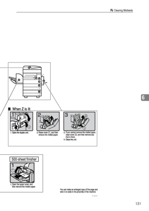 Page 143x Clearing Misfeeds
131
6
ZLFX270E
Downloaded From ManualsPrinter.com Manuals 