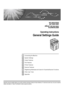 Page 1Operating Instructions
General Settings Guide
Read this manual carefully before you use this machine and keep it handy for future reference. For safe and correct use, be sure to read the
Safety Information in About This Machine before using the machine.
Connecting the Machine
System Settings
Copier Features
Fax Features
Printer Features
Scanner Features
Registering Addresses and Users for Facsimile/Scanner Functions
Other User Tools
Appendix1
2
3
4
5
6
7
8
9
Downloaded From ManualsPrinter.com Manuals 