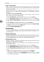 Page 90Fax Features
82
4
❖Folder TX Result Report
When a folder is included in the forwarding destination or the forwarding
destination by special sender, the specified destination will be notified of the
results of forwarding.
To forward to two or more destinations, specify group destination. For infor-
mation about how to specify group destination, see Registering a Names to
a Group.
The default setting is Do not E-mail.
Even when an e-mail to notify the results of forwarding a folder cannot be
sent, no...