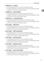 Page 49Network Settings
41
1
❖[IEEE 802.11b] → [Channel]
 Web Image Monitor:Can be used for specifying the setting.
 SmartDeviceMonitor for Admin:Cannot be used for specifying the setting.
 telnet:Can be used for specifying the setting.
❖[IEEE 802.11b] → [Security Method]
 Web Image Monitor:Can be used for specifying the setting.
 SmartDeviceMonitor for Admin:Cannot be used for specifying the setting.
 telnet:Can be used for specifying the setting.
❖[IEEE 802.11b] → [Transmission Speed]
 Web Image...