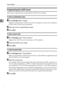 Page 92System Settings
84
2
Programming the LDAP server
This section explains how to specify the LDAP server settings.
To enter an identification name
APress [Change] under “Name”.
Register a name for the LDAP server that will appear on the server selection
screen of the LDAP search operation.
BEnter the server’s identification name.
CPress [OK].
To enter a server name
APress [Change] under “Server Name”.
Register the LDAP server’s host name or IPv4 address.
BEnter the LDAP server name.
CPress [OK].
To enter...