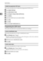 Page 76System Settings
68
2
To delete the programmed LDAP server
This section describes how to delete the programmed LDAP server.
APress [System Settings].
BPress [Administrator Tools].
CPress [Program / Change / Delete LDAP Server].
DPress [Delete].
ESelect the LDAP server you want to delete.
FPress [Yes].
GPress [Exit].
HPress the {User Tools/Counter} key.
Programming the LDAP server
This section describes how to specify the LDAP server settings.
To enter an identification name
This section describes how to...