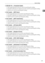 Page 47Network Settings
39
1
❖[IEEE 802.11b] → [Transmission Speed]
 Web Image Monitor:Cannot be used for specifying the setting.
 SmartDeviceMonitor for Admin:Cannot be used for specifying the setting.
 telnet:Can be used for specifying the setting.
❖[File Transfer] → [SMTP Server]
 Web Image Monitor:Can be used for specifying the setting.
 SmartDeviceMonitor for Admin:Cannot be used for specifying the setting.
 telnet:Cannot be used for specifying the setting.
❖[File Transfer] → [SMTP Authentication]
...