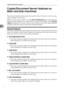 Page 116Copier/Document Server Features
106
3Copier/Document Server Features on 
Main and Sub-machines
This section describes the Copier/Document Server Features on the two ma-
chines during Connect Copy.
While connect copy is under way, the {User Tools/Counter} keys of the sub-ma-
chines remain disabled. If it is desired to change the defaults, press [Connect
Copy] that appears in reverse video on the control screen of the main machine,
and then, clear the connect copy before making changes.
General Features...