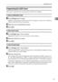 Page 89Administrator Tools
81
2
Programming the LDAP server
This section explains how to specify the LDAP server settings.
To enter an identification name
APress [Change] under “Name”.
Register a name for the LDAP server that will appear on the server selection
screen of the LDAP search operation.
BEnter the server’s identification name.
CPress [OK].
To enter a server name
APress [Change] under “Server Name”.
Register the LDAP server’s host name or IPv4 address.
BEnter the LDAP server name.
CPress [OK].
To...