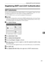 Page 239Registering SMTP and LDAP Authentication
231
7 Registering SMTP and LDAP Authentication
SMTP Authentication
For each user registered in the Address Book, you can register a login user name
and login password to be used when accessing an SMTP server.
To use an SMTP server, you need to program it beforehand.
Important
❒When [Do not Specify] is selected for SMTP Authentication, the User Name
and Password that you have specified in SMTP Authentication of File Trans-
fer settings applies. For details, see...