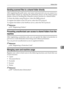 Page 213Address Book
205
7
Sending scanned files to a shared folder directly
After registering the path name, user name and password, you can connect to a
shared folder simply by selecting the destination shown on the initial scanner
display whenever sending files using the scanner function to a shared folder.
To share the folder using Windows, select the SMB protocol.
To register the folder to the FTP server, select the FTP protocol.
To register the folder to the NetWare server, select the NCP protocol....