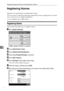 Page 214Registering Addresses and Users for Facsimile/Scanner Functions
206
7Registering Names
Register user information including their names.
The user name is useful for selecting a destination when sending faxes or e-mail.
You ca also use it as a folder destination.
You can register up to 2000 names.
Registering Names
This section describes how to register names.
APress [System Settings].
BPress [Administrator Tools].
CPress [Address Book Management].
DCheck that [Program/Change] is selected.
EPress [New...