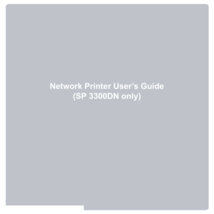 Page 79Network Printer User’s Guide 
(SP 3300DN only)
Downloaded From ManualsPrinter.com Manuals 