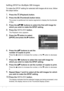 Page 108106
Setting DPOF for Multiple Still Images
To make the DPOF setting for selected still images all at once, follow 
the steps below.
1.Press the 6 (Playback) button.
2.Press the 9 (Thumbnail) button twice.
The screen is partitioned into twelve segments to display the thumbnails 
of files.
3.Press the !#$ buttons to select the first still image for 
which you wish to make the DPOF setting.
4.Press the M/O button.
The Playback menu appears.
5.Press the  button to select 
[DPOF] and press the $ button....