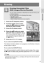 Page 5149
Quick Guide
Erasing
Erasing Unwanted Files 
(Still Images/Movies/Sounds)
You can erase unwanted or failed files from the SD memory card 
or internal memory.
You can erase them in the following three ways:
• One file at a time
• Deleting all files at once
• Select multiple frames and erase together
1.Press the 6 (Playback) button.
2.To erase images one at a time, 
press the #$ buttons to display 
the file you want to erase.
3.Press the D (Delete) button.
4.Press the ! buttons to select 
[DELETE ONE] or...