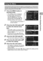 Page 8381
Various Shooting Functions1
1Press the MENU button in 
shooting mode.
• The shooting menu is displayed.
• In scene mode, press the ADJ./
OK button ! once or twice to 
select the [MODE] tab, and then 
press the ADJ./OK button $. The 
shooting settings menu appears.
2Press the ADJ./OK button ! 
to select the desired menu 
item.
• If the DISP. button is pressed at this 
point, the display returns to the screen 
shown in Step 1.
• Press the ADJ./OK button  at the 
bottom item to display the next screen....