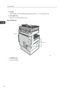 Page 344. Extender
Pull this extender out when loading sheets larger than A4 , 8
1
/ 2 × 11  in the bypass tray.
5. Lower right cover
Open this cover when a paper jam occurs.
Rear and left view 1. Ventilation holes
Prevent overheating.
2. Getting Started
32  1
1 1
CJS303   