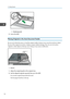 Page 581. Positioning mark
3. Lower the ADF.
Placing Originals in the Auto Document Feeder Be sure not to block the sensor or load the original untidily. Doing so may cause the machine to detect
the size of the original incorrectly or display a paper misfeed message. Also, be sure not to place
originals or other objects on the top cover. Doing so may cause a malfunction.
1. Sensors
1. Adjust the original guide to the original size.
2. Set the aligned originals squarely face up in the ADF.
Do not stack originals...