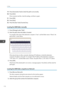 Page 12219.Press [Connection Test] to check the path is set correctly.
20. Press [Exit].
If the connection test fails, check the settings, and then try again.
21. Press [OK].
22. Press [Exit].
23. Press the [User Tools/Counter] key.
Locating the SMB folder manually
1. Press [Change] under "Path".
2. Enter the path where the folder is located.
For example: if the name of the destination computer is "User", and the folder name is "Share", the
path will be \\User\Share.
If the network does...