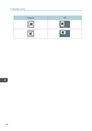 Page 150InterposerADF9. Adding Paper and Toner
140      