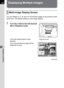 Page 226224
Playback Functions7
Displaying Multiple Images
You can display 4, 9, 16, 36 or 81 thumbnail images on the monitor at the 
same time. The default setting is nine image-display.
1Turn the e-dial to the left (toward 
f) in Playback mode.
The multi-image display screen 
appears.
Up to nine thumbnail images will be 
displayed at once.
Multi-image Display Screen
INFO100-0001
Scroll bar Selection frame 