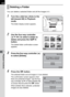 Page 240238
Playback Functions7You can delete a selected folder and all the images in it.
1Turn the e-dial two clicks to the 
left (toward f) in Playback 
mode.
The folder display screen appears.
2Use the four-way controller 
(2345) to select a folder to 
delete and press the K/i 
button.
The delete folder confirmation screen 
appears.
3Press the four-way controller (2) 
to select [Delete].
4Press the 4 button.
The selected folder and all images in it are deleted.
The confirmation screen appears when 
there are...